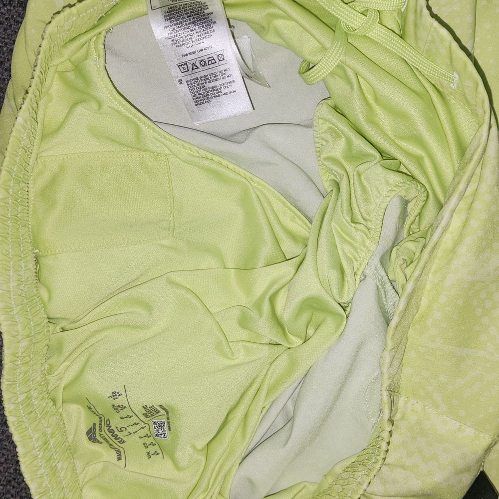 Adidas Green Athletic Shorts with Elastic Waistband - Picture 4 of 6